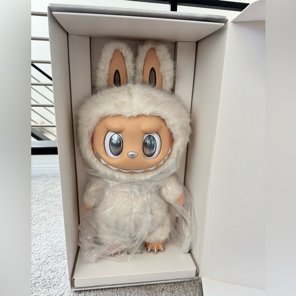 White Plush Bunny-Style Collectible Figure